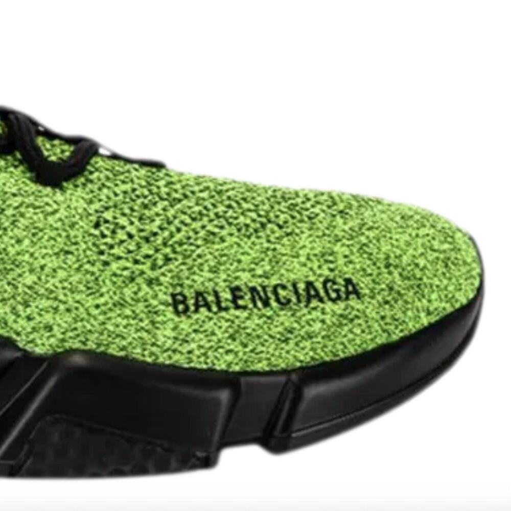 NEW BALENCIAGA men's speed lace up trainers sneakers in yellow mix - Picture 2 of 2